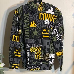Converse Kids Graphic Hoodie - Black, Yellow, Green